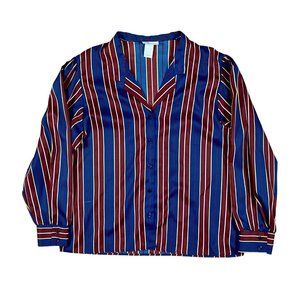 Vintage Levi Strauss Blouse Women's Sz‎ L Multicolor Striped Button Up 90s